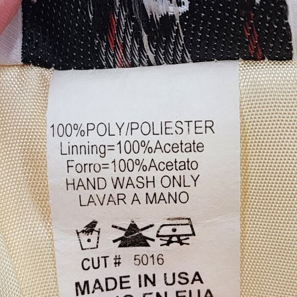 Maria Bonita Women's Vintage Chiffon Ball Gown Light Yellow Sz L - Picture 9 of 9